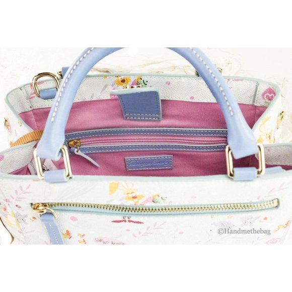 NEW Dooney & Bourke Disney Reigning Rabbits S Coated Cotton Zip Satchel Handbag - Picture 6 of 7